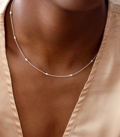 Syster P Treasure Multi Pearl Necklace Silver