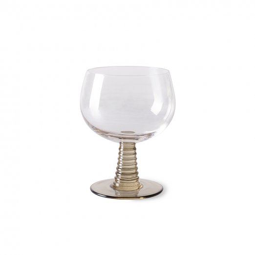 HK living Swirl glass low, green