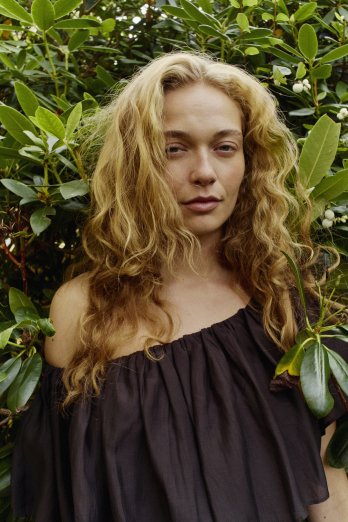 Cph muse molly dress off shoulder brown