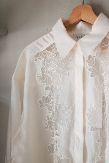 Cph muse molly lace shirt white
