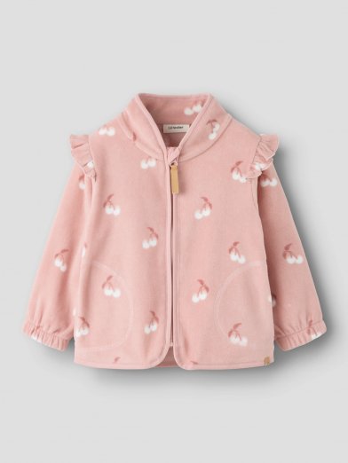 Lil atelier fleece jacket cherry
