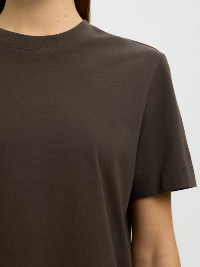 Selected femme boxy tee brun