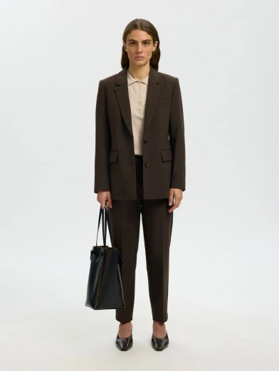 Selected femme frita byxa brun