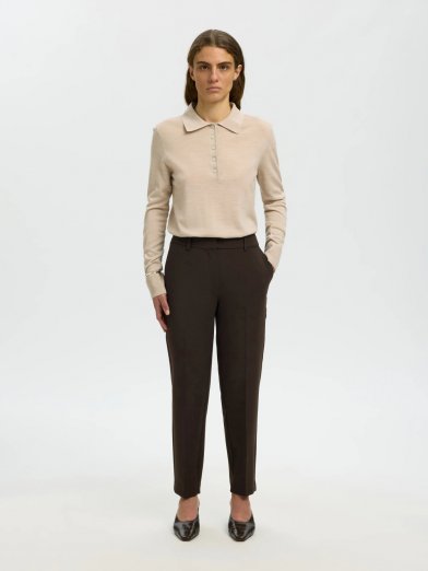 Selected femme frita byxa brun