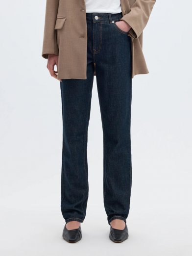 Selected femme bea dark blue jeans