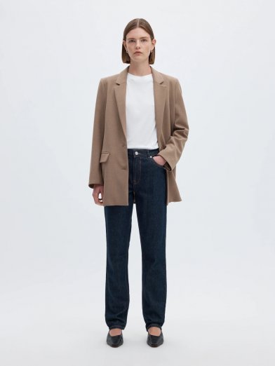 Selected femme bea dark blue jeans