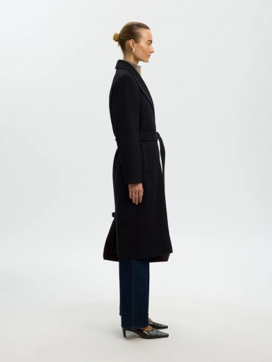 Selected femme wool rosa coat svart