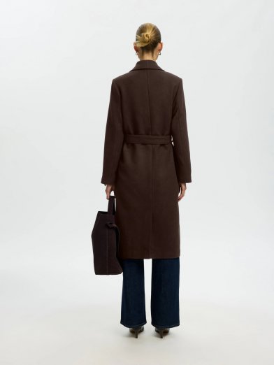 Selected femme wool rosa coat brun