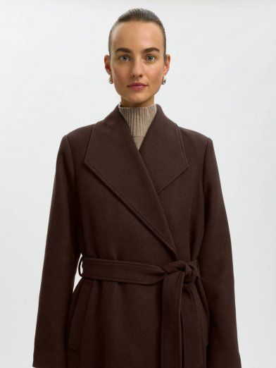 Selected femme wool rosa coat brun