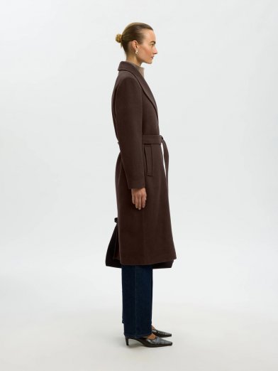 Selected femme wool rosa coat brun