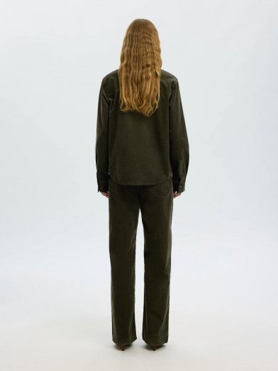 Selected Femme cord shirt deep