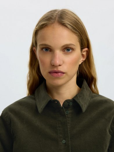 Selected Femme cord shirt deep