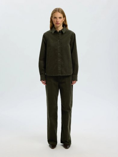 Selected Femme cord shirt deep