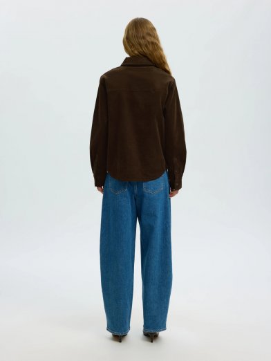 Selected Femme cord shirt brun