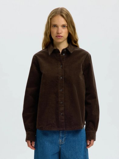 Selected Femme cord shirt brun