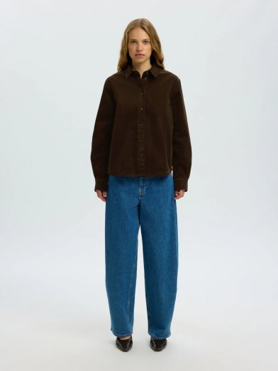 Selected Femme cord shirt brun