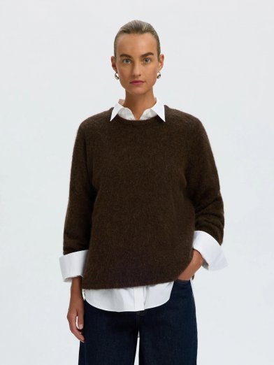 Selected Femme brushed lulu brun