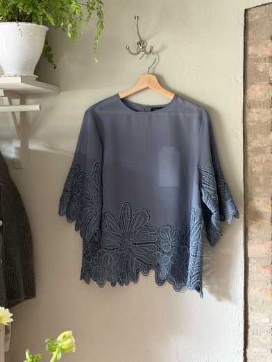 Cph muse molly blouse lace blue