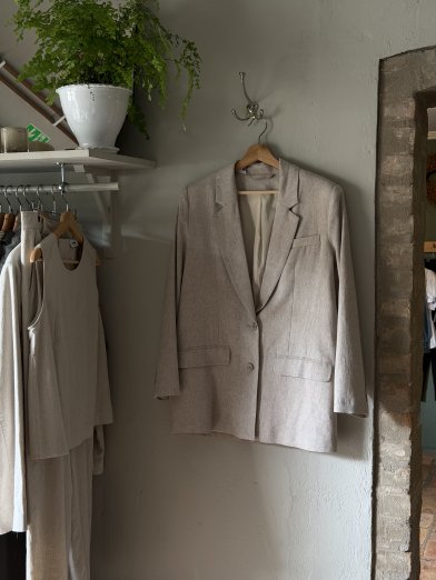 Selected femme linnekavaj beige
