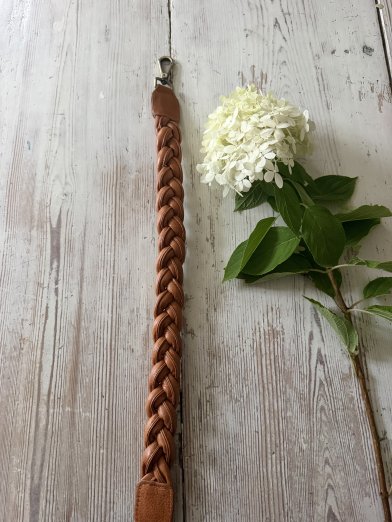 O my bag Braided Strap - cognac