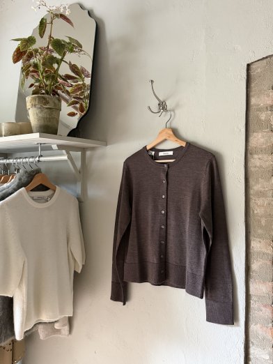 Selected femme thea knit cardigan brown