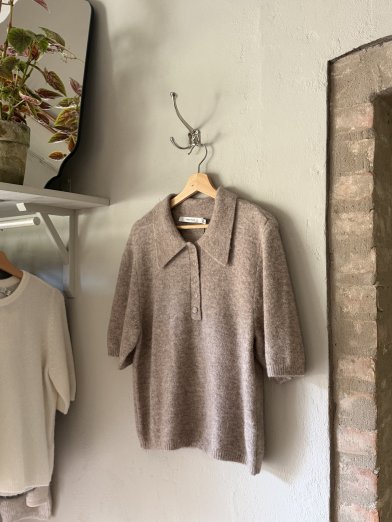 Gestuz GZalpha polo pullover warm sand