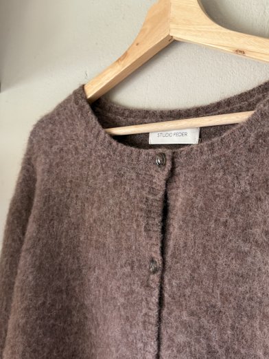 Studio feder signe hairy cardigan oat