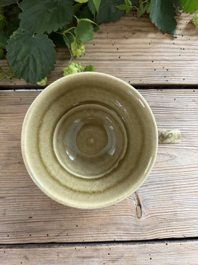 Sthål kopp m.öra sand