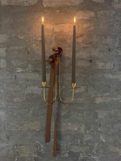 Ljusstake lampett mässing
