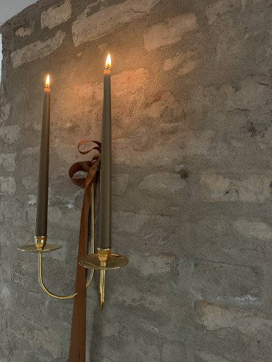 Ljusstake lampett mässing