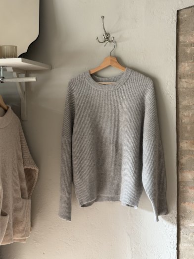 Mbym Gillian O-neck knit light grey