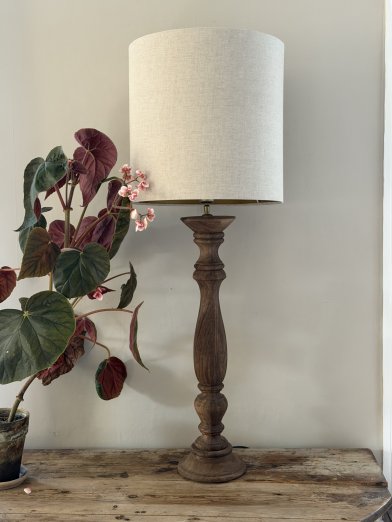 Lampfot aged brown lodge 78cm