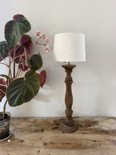Lampfot aged brown lodge 46 cm