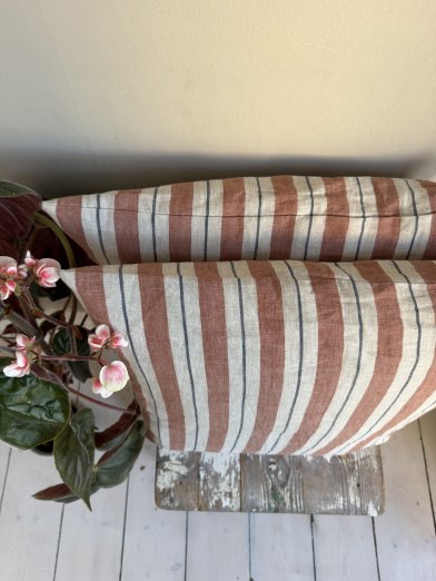 Live Linen inen Segue Cushion (Terracotta)
