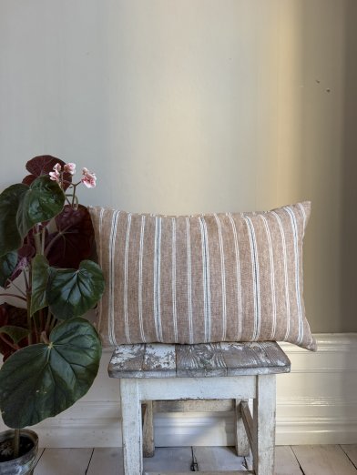 Linen Althea Cushion Cover Brown 40X60