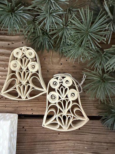 Afroart QUILLED BELL Julhänge 2­pack