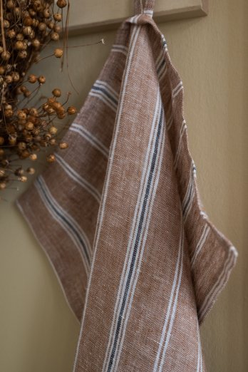 Linen althea Kitchen Towel brown