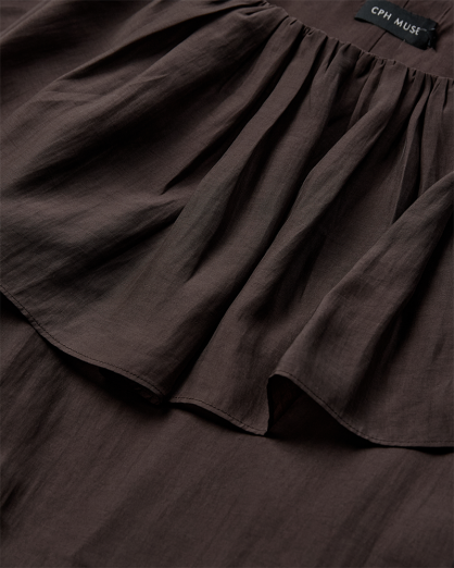 Cph muse molly dress off shoulder brown