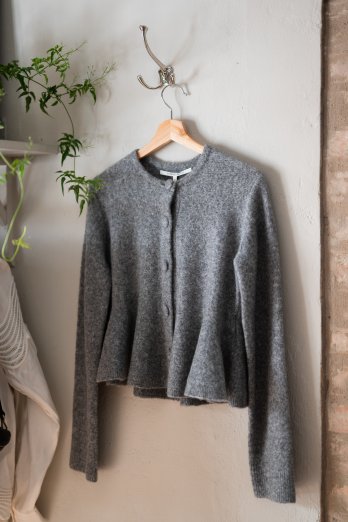Second female Hiva Peplum Knit Cardigan