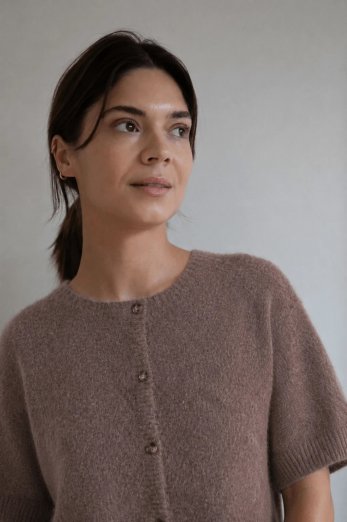 Studio feder signe hairy cardigan oat