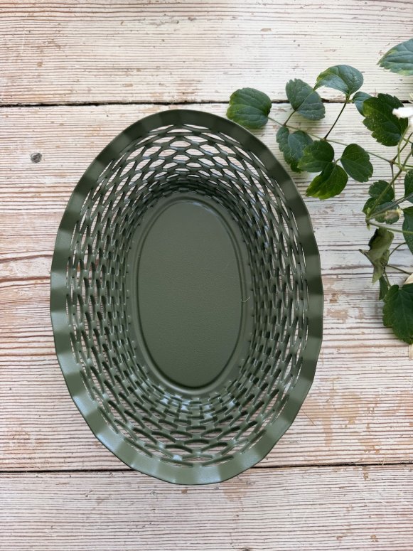 Brödkorg khaki oval