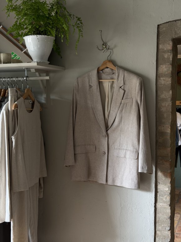 Selected femme linnekavaj beige