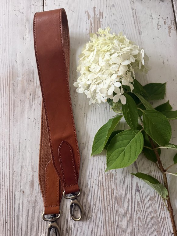 O my bag Strap kort tjockt- Cognac