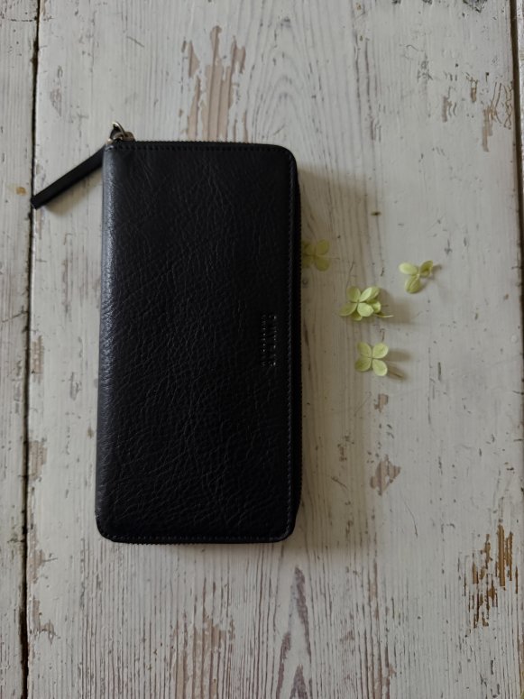 O my bag Sonny Long Wallet Black Stromboli Leather