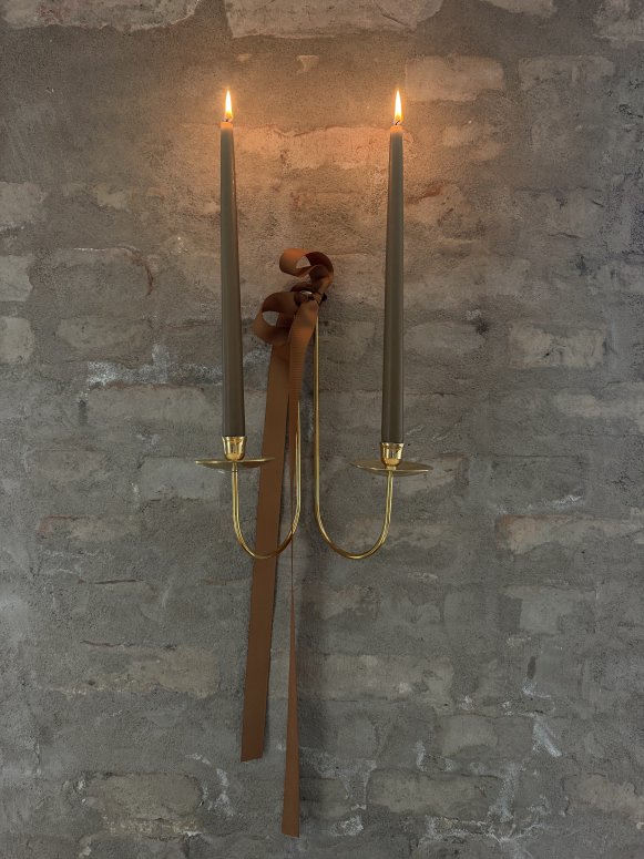 Ljusstake lampett mässing